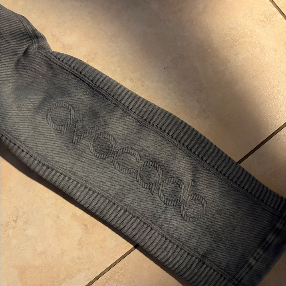 Avocado Olive Green Moto Ribbed High Rise Leggings - Picture 3 of 5